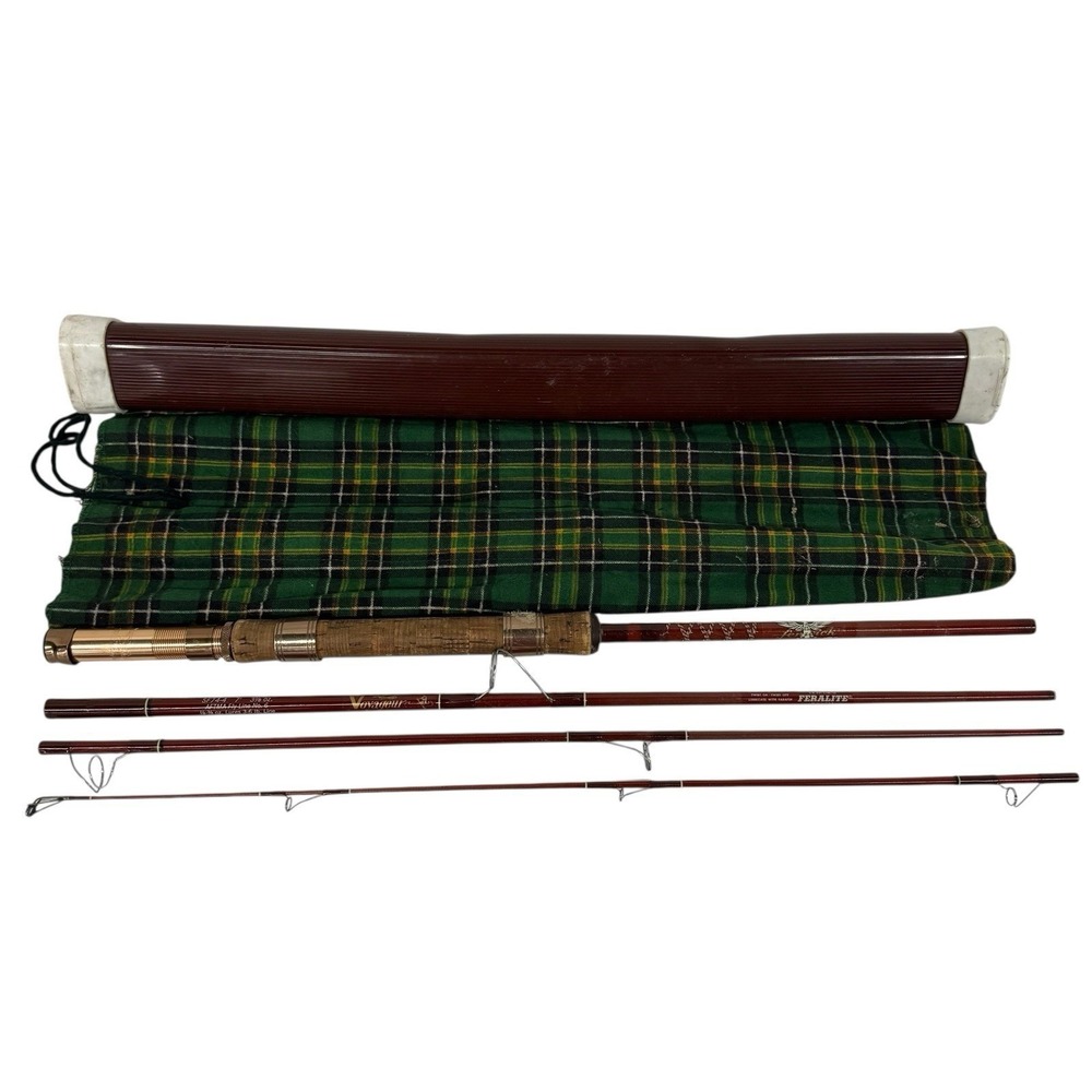 Fenwick SF74-4 Voyageur Feralite 7ft 4pc Fly Fishing Rod AFTMA No 6 w/ Case